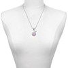 Silver Plated Domed Multi Color RDH - Silver Plated Twist Rope Bead Charm Dangle with Mini Year 2025 as a necklace pendant