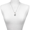 Silver Plated Domed Black RNC - Silver Plated Twist Rope Bead Charm Dangle with Mini Year 2025 as a necklace pendant
