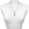 Silver Plated Domed Multi Color RRT - Silver Plated Twist Rope Bead Charm Dangle with Mini Year 2025 as a necklace pendant
