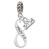 Silver Plated Proverbs 3:5 Infinity Sign - Silver Plated Twist Rope Bead Charm Dangle with Mini Year 2025: Year to Remember Jewelry Gift - Celebrations