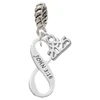 Silver Plated John 3:16 Infinity Sign - Silver Plated Twist Rope Bead Charm Dangle with Mini Year 2025: Year to Remember Jewelry Gift - Celebrations