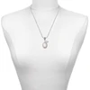 Silver Plated Small Grey Imitation Pearl - Silver Plated Twist Rope Bead Charm Dangle with Mini Year 2025 as a necklace pendant