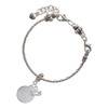 Stainless Steel Disc - Silver Plated Twist Rope Bead Charm Dangle with Mini Year 2025 on a large hole bead bracelet Jewelry Ideas and Examples