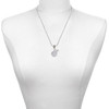 Stainless Steel Disc - Silver Plated Twist Rope Bead Charm Dangle with Mini Year 2025 as a necklace pendant