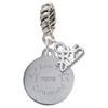 Stainless Steel Disc Class of 2028 - Silver Plated Twist Rope Bead Charm Dangle with Mini Year 2025: Year to Remember Jewelry Gift - Celebrations