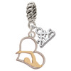 Two-tone Swimmer in Heart - Silver Plated Twist Rope Bead Charm Dangle with Mini Year 2025: Year to Remember Jewelry Gift - Celebrations