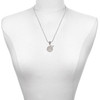 Stainless Steel In all things Give Thanks Disc - Silver Plated Twist Rope Bead Charm Dangle with Mini Year 2025 as a necklace pendant