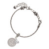 Stainless Steel Pumpkin Spice and Everything Nice Disc - Silver Plated Twist Rope Bead Charm Dangle with Mini Year 2025 on a large hole bead bracelet Jewelry Ideas and Examples