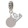 Stainless Steel 10mm Disc - Silver Plated Twist Rope Bead Charm Dangle with Mini Year 2025: Year to Remember Jewelry Gift - Celebrations