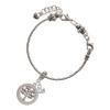 Stainless Steel Tree of Life in Eternity Ring - Silver Plated Twist Rope Bead Charm Dangle with Mini Year 2025 on a large hole bead bracelet Jewelry Ideas and Examples