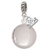 Silver Plated 20mm Round Locket - Silver Plated Twist Rope Bead Charm Dangle with Mini Year 2025: Year to Remember Jewelry Gift - Celebrations