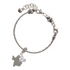 Stainless Steel Texas Shape - Silver Plated Twist Rope Bead Charm Dangle with Mini Year 2025 on a large hole bead bracelet Jewelry Ideas and Examples