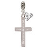 Stainless Steel Psalm 46:5 - She will not Fall Engraved Cross - Silver Plated Twist Rope Bead Charm Dangle with Mini Year 2025: Year to Remember Jewelry Gift - Celebrations