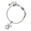 Silver Plated 3-D Unicorn Head - Silver Plated Twist Rope Bead Charm Dangle with Mini Year 2025 on a large hole bead bracelet Jewelry Ideas and Examples