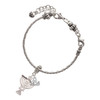 Silver Plated 3-D Menorah - Silver Plated Twist Rope Bead Charm Dangle with Mini Year 2025 on a large hole bead bracelet Jewelry Ideas and Examples