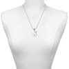 Silver Plated Domed Llama - Silver Plated Twist Rope Bead Charm Dangle with Mini Year 2025 as a necklace pendant
