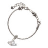 Silver Plated Mini Year 2025 - Silver Plated Twist Rope Bead Charm Dangle with Mini Year 2025 on a large hole bead bracelet Jewelry Ideas and Examples