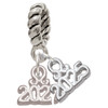 Silver Plated Mini Year 2027 - Silver Plated Twist Rope Bead Charm Dangle with Mini Year 2025: Year to Remember Jewelry Gift - Celebrations