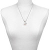 Silver Plated Class of 2028 - Silver Plated Twist Rope Bead Charm Dangle with Mini Year 2025 as a necklace pendant