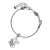 Silver Plated Class of 2025 Heart - Silver Plated Twist Rope Bead Charm Dangle with Mini Year 2025 on a large hole bead bracelet Jewelry Ideas and Examples