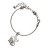 Silver Plated Class of 2026 Heart - Silver Plated Twist Rope Bead Charm Dangle with Mini Year 2025 on a large hole bead bracelet Jewelry Ideas and Examples