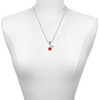10mm Red Crystal Drop - Silver Plated Twist Rope Bead Charm Dangle with Mini Year 2025 as a necklace pendant