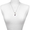 Silver Plated 3-D Purple & AB Crystal Owl - Silver Plated Twist Rope Bead Charm Dangle with Mini Year 2025 as a necklace pendant
