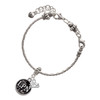 Silver Plated Nurse Caduceus Seal - LPN - Silver Plated Twist Rope Bead Charm Dangle with Mini Year 2025 on a large hole bead bracelet Jewelry Ideas and Examples