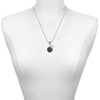 Silver Plated Medical Caduceus Seal - Silver Plated Twist Rope Bead Charm Dangle with Mini Year 2025 as a necklace pendant