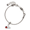 Crystal Red Channel Drop - Silver Plated Twist Rope Bead Charm Dangle with Mini Year 2025 on a large hole bead bracelet Jewelry Ideas and Examples