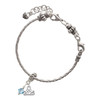 March - Hot Blue Crystal Bicone - Silver Plated Twist Rope Bead Charm Dangle with Mini Year 2025 on a large hole bead bracelet Jewelry Ideas and Examples