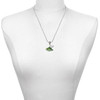 Resin Sea Turtle - Silver Plated Twist Rope Bead Charm Dangle with Mini Year 2025 as a necklace pendant