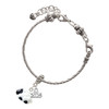 Resin White Lamb - Silver Plated Twist Rope Bead Charm Dangle with Mini Year 2025 on a large hole bead bracelet Jewelry Ideas and Examples