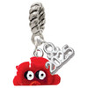 Resin Red Crab - Silver Plated Twist Rope Bead Charm Dangle with Mini Year 2025: Year to Remember Jewelry Gift - Celebrations