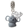 Resin Koala Bear - Silver Plated Twist Rope Bead Charm Dangle with Mini Year 2025: Year to Remember Jewelry Gift - Celebrations