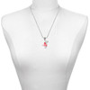 Resin White Cupcake with Pink Frosting - Silver Plated Twist Rope Bead Charm Dangle with Mini Year 2025 as a necklace pendant