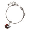 Resin Turkey - Silver Plated Twist Rope Bead Charm Dangle with Mini Year 2025 on a large hole bead bracelet Jewelry Ideas and Examples