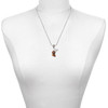 Resin Tan Lion - Silver Plated Twist Rope Bead Charm Dangle with Mini Year 2025 as a necklace pendant