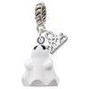 Resin Ghost - Silver Plated Twist Rope Bead Charm Dangle with Mini Year 2025: Year to Remember Jewelry Gift - Celebrations