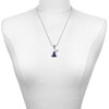 Resin Purple Hippopotamus Honey - Silver Plated Twist Rope Bead Charm Dangle with Mini Year 2025 as a necklace pendant