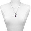 Resin Purple Dragon Darling - Silver Plated Twist Rope Bead Charm Dangle with Mini Year 2025 as a necklace pendant