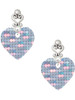 Acrylic Small Hologram Heart - Filigree Heart Post Earrings