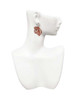 Acrylic Medium Triple Leaf Shimmer Brown - Filigree Heart Post Earrings
