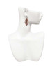 Acrylic Large Leaf Shimmer Brown - Filigree Heart Post Earrings