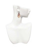 Acrylic Large Leaf Mixed Brown and Yellow - Filigree Heart Post Earrings