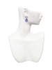Acrylic Small Paw Purple - Filigree Heart Post Earrings