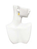 Acrylic Small Paw Yellow - Filigree Heart Post Earrings