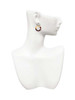 Acrylic 7/8" Ring Mixed Brown and Yellow - Filigree Heart Post Earrings