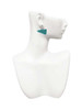 Acrylic Large Teal Megaphone - Filigree Heart Post Earrings