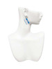 Acrylic Blue "Hello" Name Tag - Filigree Heart Post Earrings
